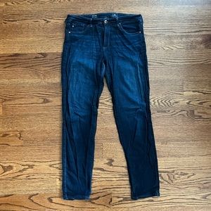 Ag Adriano Goldschmied “The Prima” mid-rise cigarette jeans in dark blue